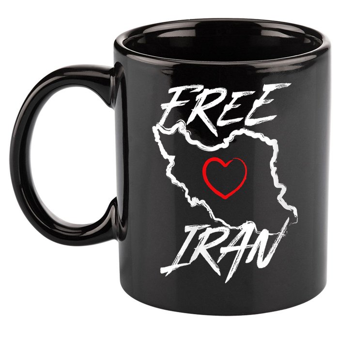 Iran Free Iran Symbol Heart Map Freedom Heart Love 11oz C Handle Ceramic Mug