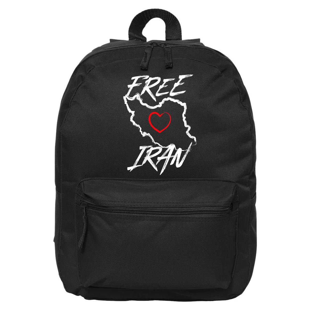 Iran Free Iran Symbol Heart Map Freedom Heart Love 16 in Basic Backpack