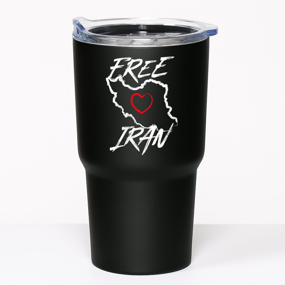 Iran Free Iran Symbol Heart Map Freedom Heart Love Tumbler