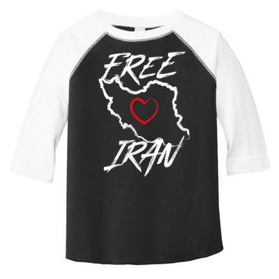 Iran Free Iran Symbol Heart Map Freedom Heart Love Toddler Fine Jersey T-Shirt