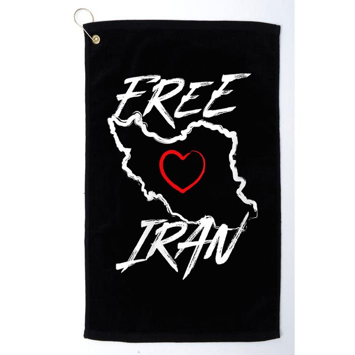 Iran Free Iran Symbol Heart Map Freedom Heart Love Golf Towel
