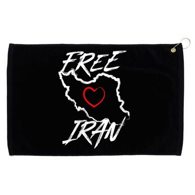 Iran Free Iran Symbol Heart Map Freedom Heart Love Grommeted Golf Towel