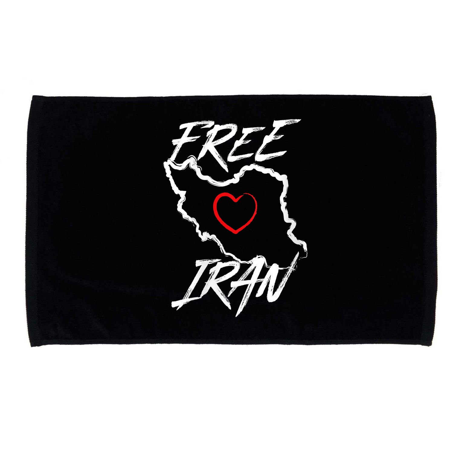 Iran Free Iran Symbol Heart Map Freedom Heart Love Microfiber Hand Towel