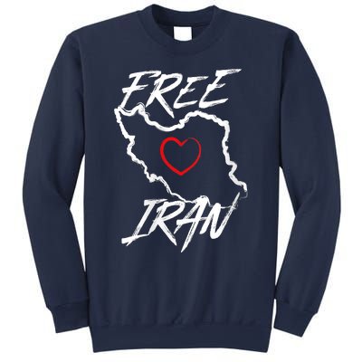 Iran Free Iran Symbol Heart Map Freedom Heart Love Sweatshirt