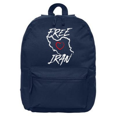 Iran Free Iran Symbol Heart Map Freedom Heart Love 16 in Basic Backpack