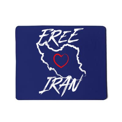 Iran Free Iran Symbol Heart Map Freedom Heart Love Mousepad