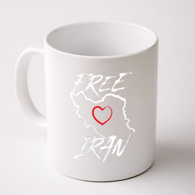 Iran Free Iran Symbol Heart Map Freedom Heart Love Coffee Mug