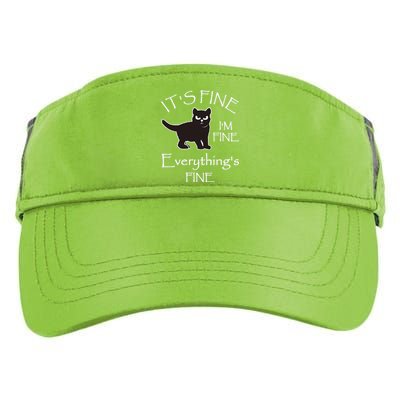 Its Fine Im Fine Everythings Fine Cat Sarcastic Adult Drive Performance Visor