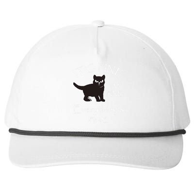 Its Fine Im Fine Everythings Fine Cat Sarcastic Snapback Five-Panel Rope Hat