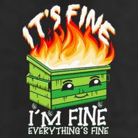 ItS Fine IM Fine Everything Is Fine Dumpster Fire Funny Adult Drive Performance Visor