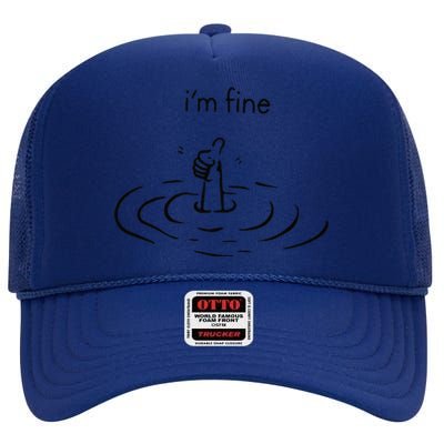 IM Fine High Crown Mesh Back Trucker Hat