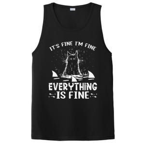 ITS FINE IM FINE EVERYTHING IS FINE CAT FUNNY PosiCharge Competitor Tank