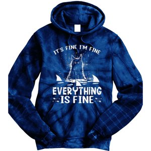 ITS FINE IM FINE EVERYTHING IS FINE CAT FUNNY Tie Dye Hoodie