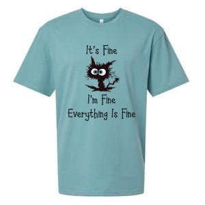 It's Fine I'm Fine Everything Is Fine Sueded Cloud Jersey T-Shirt