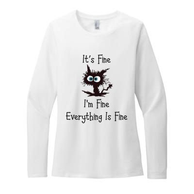 It's Fine I'm Fine Everything Is Fine Womens CVC Long Sleeve Shirt