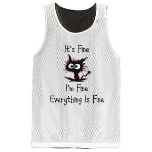 It's Fine I'm Fine Everything Is Fine Mesh Reversible Basketball Jersey Tank