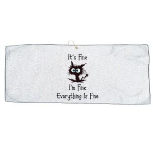 It's Fine I'm Fine Everything Is Fine Large Microfiber Waffle Golf Towel