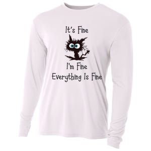 It's Fine I'm Fine Everything Is Fine Cooling Performance Long Sleeve Crew