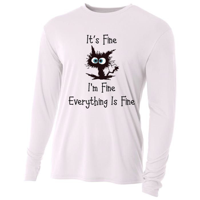 It's Fine I'm Fine Everything Is Fine Cooling Performance Long Sleeve Crew