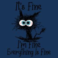 It's Fine I'm Fine Everything Is Fine Funny Cat Infant Baby Jersey Bodysuit