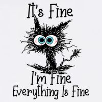 It's Fine I'm Fine Everything Is Fine Funny Cat Cool Comfort Performance Bucket Hat