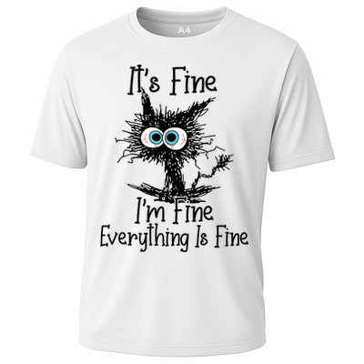 It's Fine I'm Fine Everything Is Fine Funny Cat Performance Shirt