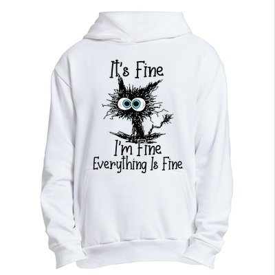 It's Fine I'm Fine Everything Is Fine Funny Cat Urban Pullover Hoodie