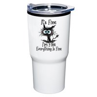 It's Fine I'm Fine Everything Is Fine Funny Cat Tumbler