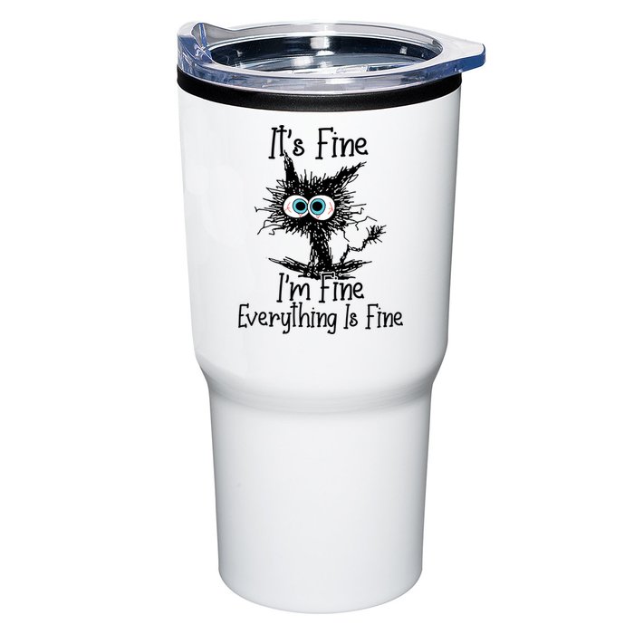 It's Fine I'm Fine Everything Is Fine Funny Cat Tumbler
