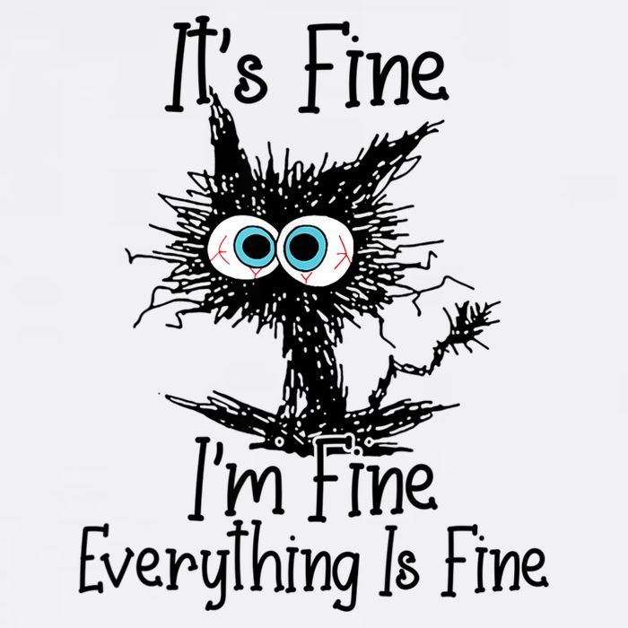 It's Fine I'm Fine Everything Is Fine Funny Cat Poster