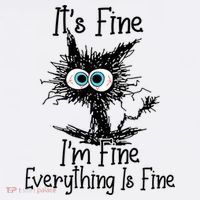 It's Fine I'm Fine Everything Is Fine Funny Cat Baby Bodysuit