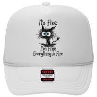 It's Fine I'm Fine Everything Is Fine Funny Cat Hat
