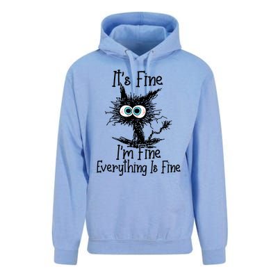 It's Fine I'm Fine Everything Is Fine Funny Cat Gift Unisex Surf Hoodie