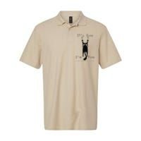 Its Fine Im Fine Everything Is Fine Funny Black Cat Lover Softstyle Adult Sport Polo