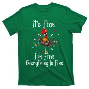 It's Fine I'm Fine Everything Is Fine Funny Chicken Long Sleeve T-Shirt