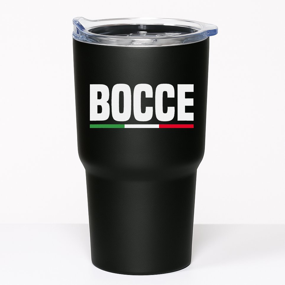 Italy Flag Italian Bocce Ball Player Tumbler