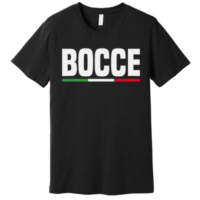 Italy Flag Italian Bocce Ball Player Premium T-Shirt