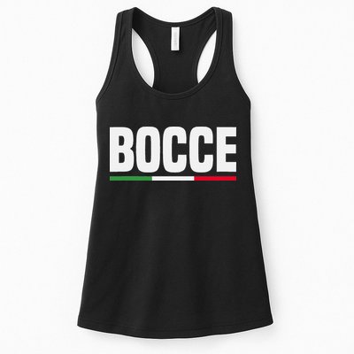 Italy Flag Italian Bocce Ball Player Womens Tank Top