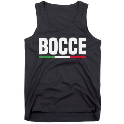 Italy Flag Italian Bocce Ball Player Tank Top