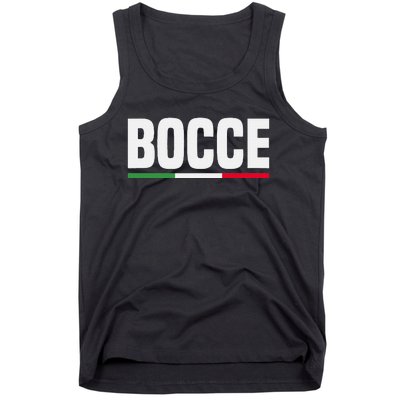 Italy Flag Italian Bocce Ball Player Tank Top