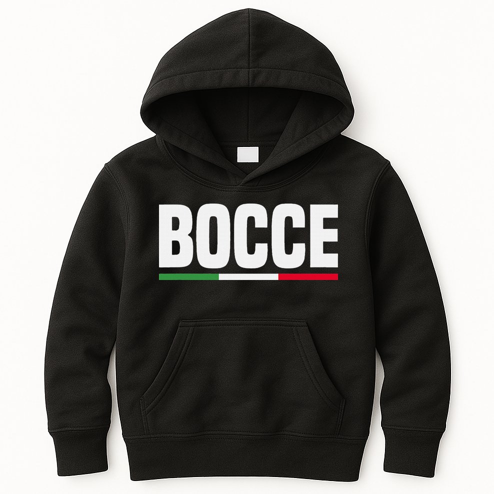 Italy Flag Italian Bocce Ball Player Kids Hoodie