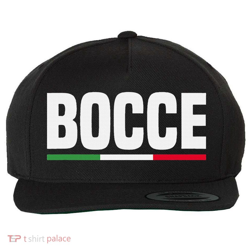 Italy Flag Italian Bocce Ball Player Wool Snapback Cap