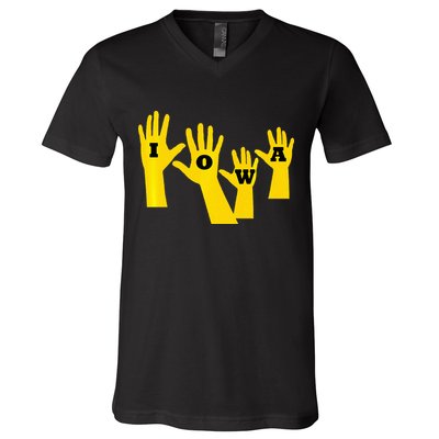 Iowa Football Iowa Waves V-Neck T-Shirt