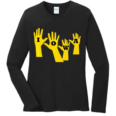 Iowa Football Iowa Waves Ladies Long Sleeve Shirt