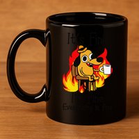 Its Fine Im Fine Everything Is Fine This Is Fine Meme Dog 11oz C Handle Ceramic Mug