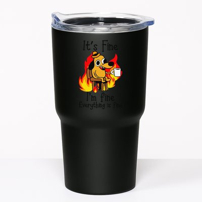Its Fine Im Fine Everything Is Fine This Is Fine Meme Dog Tumbler
