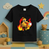 Its Fine Im Fine Everything Is Fine This Is Fine Meme Dog Toddler T-Shirt