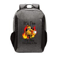 Its Fine Im Fine Everything Is Fine This Is Fine Meme Dog Vector Backpack