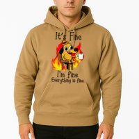 Its Fine Im Fine Everything Is Fine This Is Fine Meme Dog Hoodie