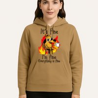 Its Fine Im Fine Everything Is Fine This Is Fine Meme Dog Hoodie